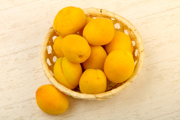 Ripe sweet apricots