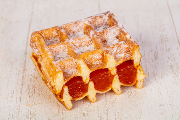 Sweet Waffle with jam