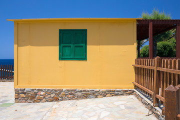 Blue and yellow, the combination for traditional Mediterranean architecture