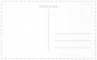 Old postcard template. Post card frame design.