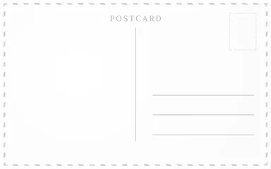 Fotobehang Old postcard template. Post card frame design. © o_a