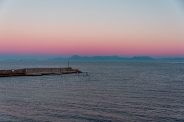 Sunrise On the Southern Mediterranean Sea Coast of Italy