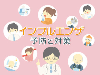 インフルエンザ　予防と対策　ポスター