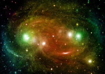 galaxy in a free space