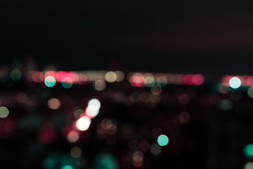blurred background at night with colorful bokeh lights
