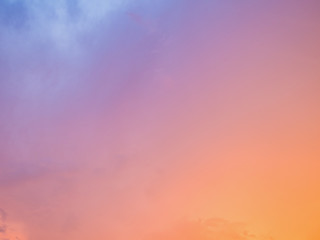Beautiful idyllic Pastel Sunset Sky.Cloudscape Concept