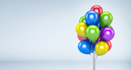 Fototapeta na wymiar bunte Ballons für Geburtstagskarte