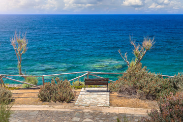 Bench with sea view