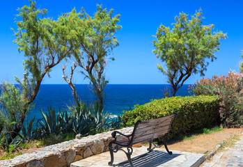 Bench with sea view