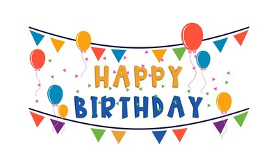 Happy Birthday Vector Template 