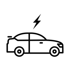 Electric car vector icon