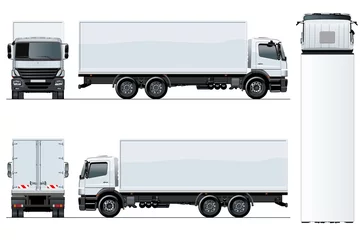 Foto op Aluminium Vector truck template isolated on white background © Mechanik