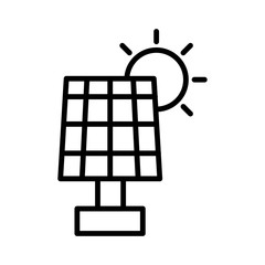 Solar panel vector icon