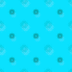 Seamless background pattern with various colored circles.