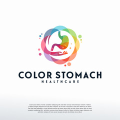 Colorful Stomach Care logo vector, Stomach Health logo designs template, design concept, logo, logotype element for template