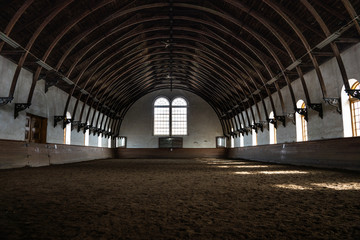 Beautiful roof construction with curved arches