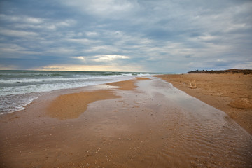 Fototapeta na wymiar lonely beach