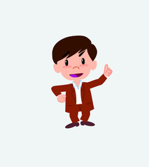 Businessman in casual style talking very determined and optimistic.