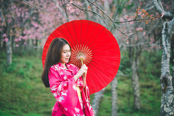 Woman with kimono