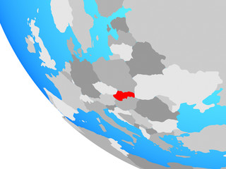Slovakia on simple globe.