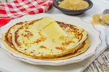 pancakes on a plate
