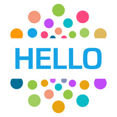 Hello Colorful Dots Circular 