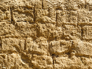 Ancient stone wall light brown textured background