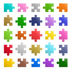 Naklejka premium 25 pieces Puzzle design