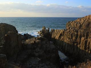 東尋坊　夕方　福井県坂井市　日本