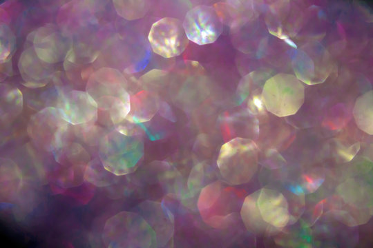 Abstract image of light flare bohek made with lens blur effect