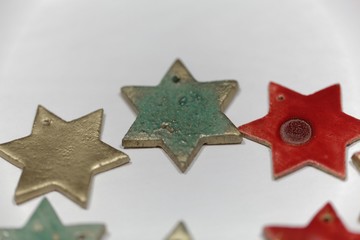 Pottery stars with a white background.