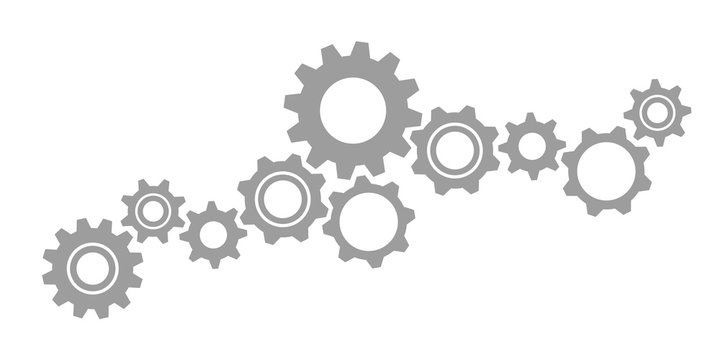 gearwheels cogs icon teamwork concept vector illustration EPS10