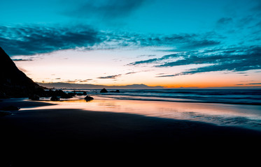 Nice sunset in Barrika, Basque country, Spain