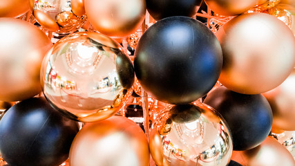Colorful Christmas tree balls background