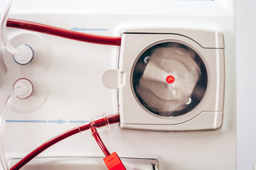 Hemodialysis Equipment in a Modern Dialysis Center	