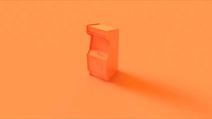 Orange Vintage Arcade Console 3d illustration	