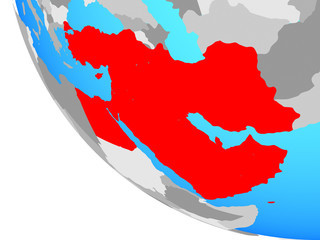Fototapeta premium Middle East on simple globe.