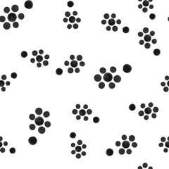 Pattern black flowers