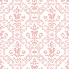 Fototapeta premium Orient vector classic pink pattern. Seamless abstract background with vintage elements. Orient background. Ornament for wallpaper and packaging