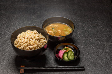 玄米ご飯　Brown rice Japanese food