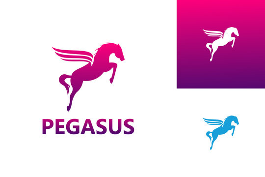 Pegasus Logo Template Design Vector, Emblem, Design Concept, Creative Symbol, Icon