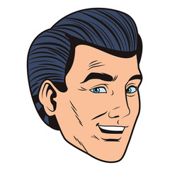 pop art man face