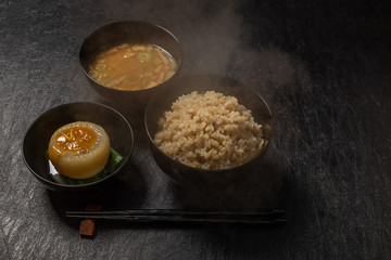 玄米ご飯　Brown rice Japanese food