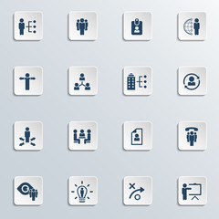 Human resources icon set. Vector illustration