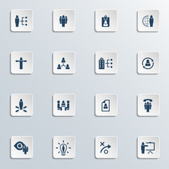 Human resources icon set. Vector illustration