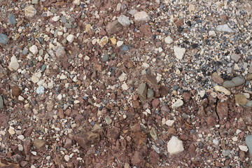 Gravel surface texture detail close up