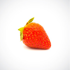 Sweet strawberry on a white background.