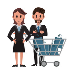 Business coworkers cartoon