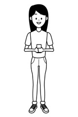 Woman using smartphone
