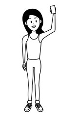 Woman using smartphone